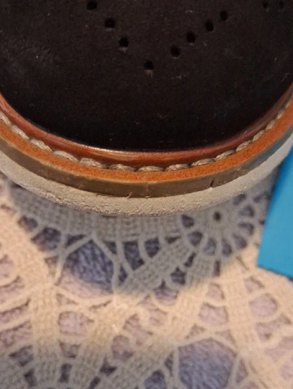 Unlisted Black Brogue Wingtip Derby Shoes with Tan Welt